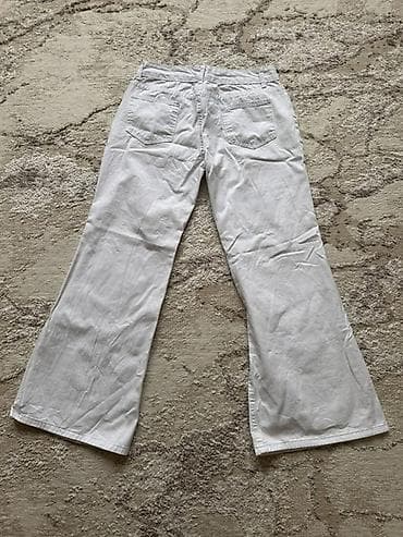 джинсы килоты: Широкие белые брюки - Цвет: белый - Посадка: средняя - Фасон — 2