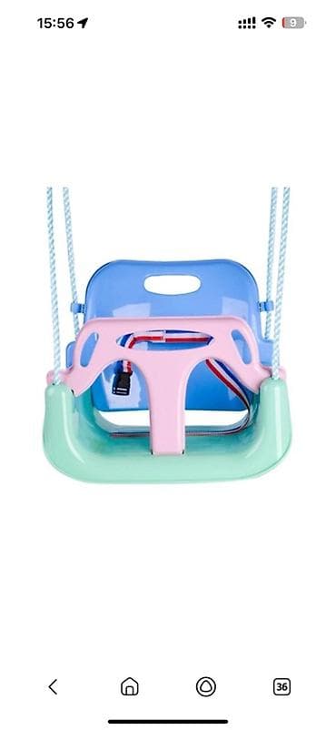 верёвка: Детские подвесные качели со спинкой и перемычкой - Тип: подвесные — 2