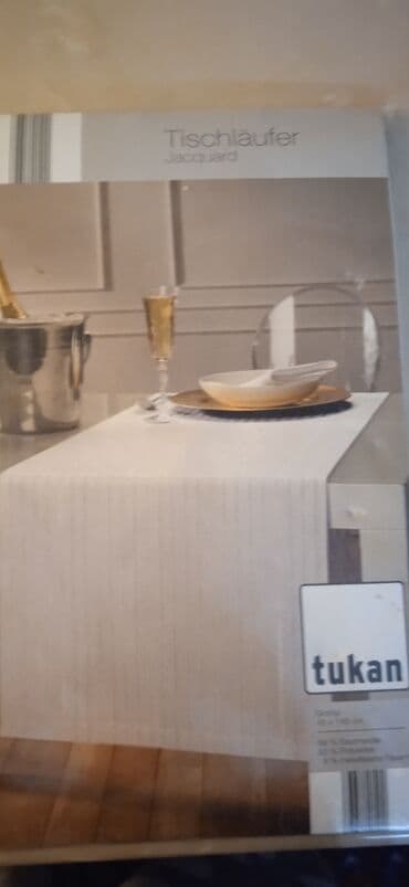 салфетка на стол ручная работа: Новая немецкая красивая скатерть- раннер белого цвета с блестящими — 1