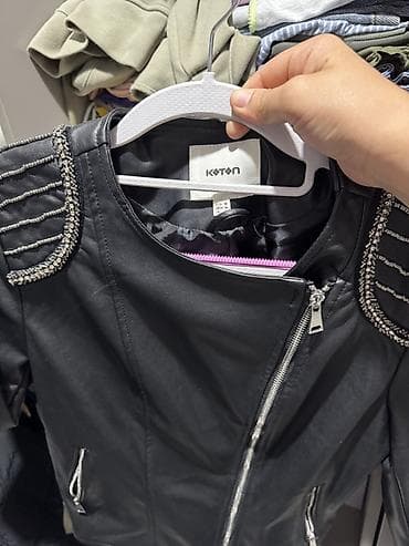 курты: Кожаная куртка, Косуха, Экокожа, Приталенная модель, S — 3