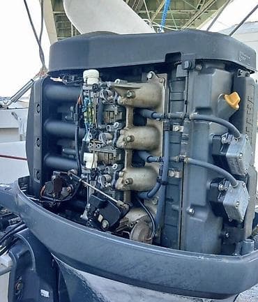 лодка с мотором: Продаю Лодочный мотор Ямаха 100 сил 4 такта в отличном техническом — 3