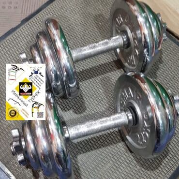 набор гантель в чемодане flexter: Гантели хромированные 10+10кг за 5000с Бесплатная доставка по — 1