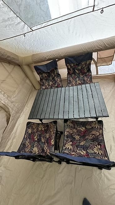 складной стол и стулья: Складной кемпинговый комплект для отдыха на природе: стол + 4 кресла — 2