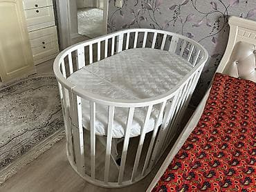 Балдар электр унаалары: Манеж керебет, Бүктөө, МДФ — 1