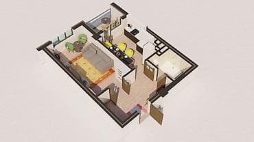 3 комнатная квартира аламедин 1: 1 комната, 44 м², 3 этаж — 1