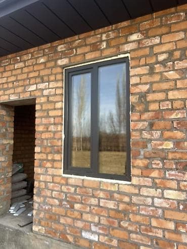 дл: ПВХ-окна темно-серого цвета для частного дома - Материал профиля: ПВХ — 1