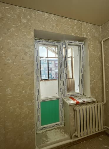 ПВХ-окна с выходом на балкон - Материал профиля: пластиковый (ПВХ)