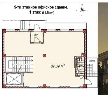 ошский: Здание, Действующий 700 м² — 4