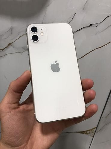 IPhone 11, Б/у, 64 ГБ, Белый, Чехол, 67 %