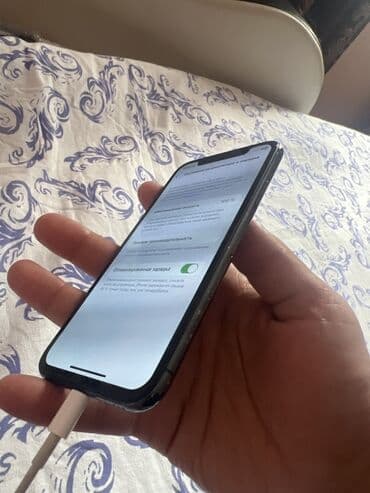 чехол iphone 7 plus: IPhone X, Колдонулган, 64 ГБ, Кара, Кабель — 2