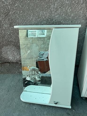 мебельный паралон: Тумба для ванны, С раковиной, ЛДСП, цвет - Белый — 4