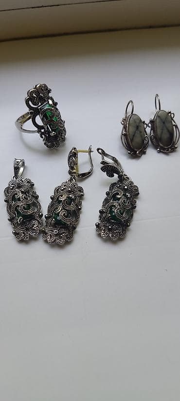 прием серебро: Набор украшений, Проба 925, Женские, Новый — 1