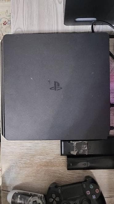 Консоль PS4 Slim (чёрная) - 1терабайт • 2 контроллера DualShock 4