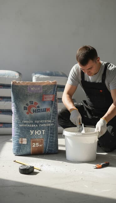 гипсовая лепка: Шпатлевка гипсовая "Уют" от Alina, "Наши" предназначена для различных — 1