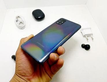 galaxy s20 5g: Samsung Galaxy A51, Б/у, 128 ГБ, цвет - Черный, 1 SIM, 2 SIM — 4