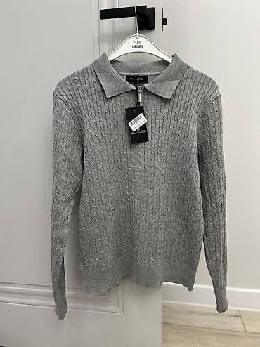 одежда игра в кальмара: Мужской свитер, Massimo Dutti, Новый, цвет - Серый, Самовывоз, Платная доставка — 3