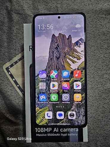 drone camera: Redmi, Redmi Note 14, Б/у, 128 ГБ, цвет - Голубой, 2 SIM — 3