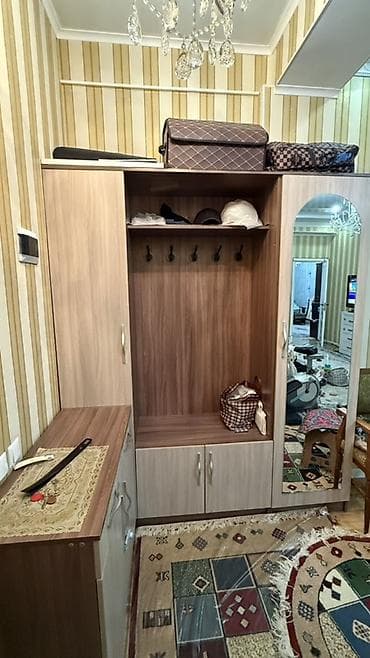 Мебельные гарнитуры: Прихожая модульная из ЛДСП в двух оттенках дерева. Размер шкафа — 4