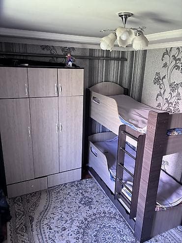 Двухъярусные детские кровати: Детская гарнитура, Б/у, Для девочки, Для мальчика, ДСП, цвет - Серый, Самовывоз — 2