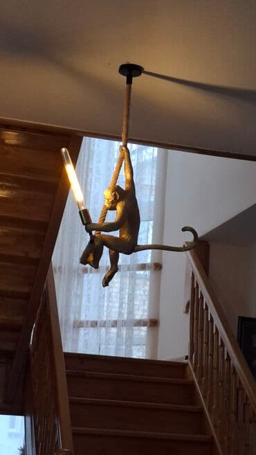 торшер светильник: Скидка Оригинальный потолочный светильник Обезьяна с лампой ширина — 2