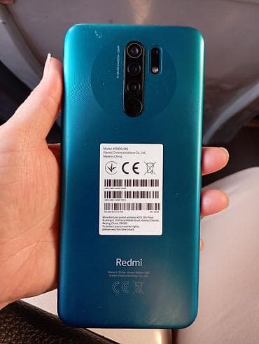 Аксессуары для мобильных телефонов: Redmi, Redmi 9, Б/у, 64 ГБ, цвет - Зеленый, 2 SIM — 2