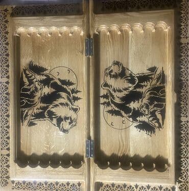 Шахматы НАРДЫ размеры 50/60/70 см Все в комплекте, Ручная работа