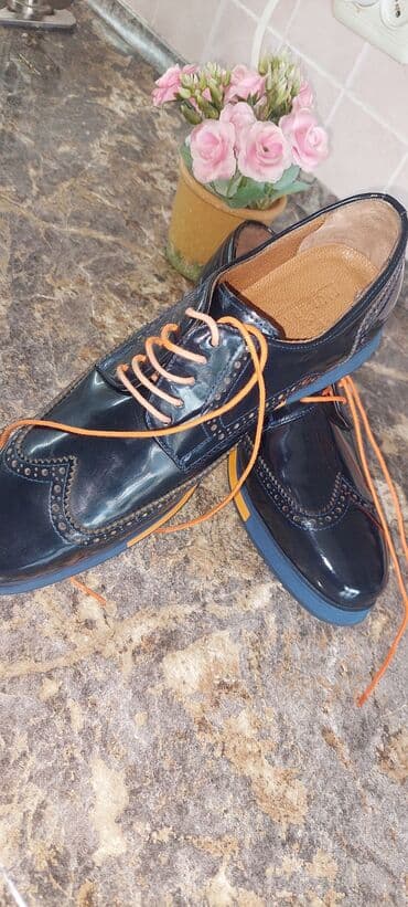 Туфли: Мужские туфли, 40, Новый, цвет - Синий, Самовывоз, Платная доставка — 3