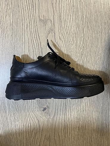 кроссовки кожанные: Женские кеды Luford, размер 37. - Цвет: чёрный - Верх: натуральная — 5