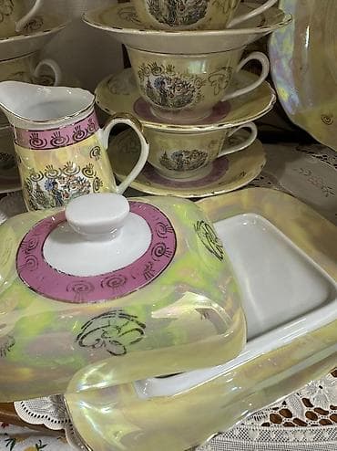 Дом и сад: Чайный сервиз «Гейша Мадонна» на 6 персон производства ГДР. Сервиз — 6