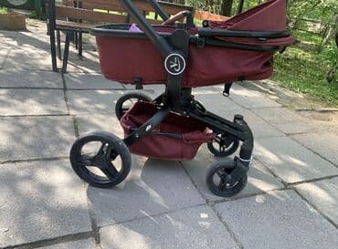 машина на педалях: Коляска, цвет - Красный — 1