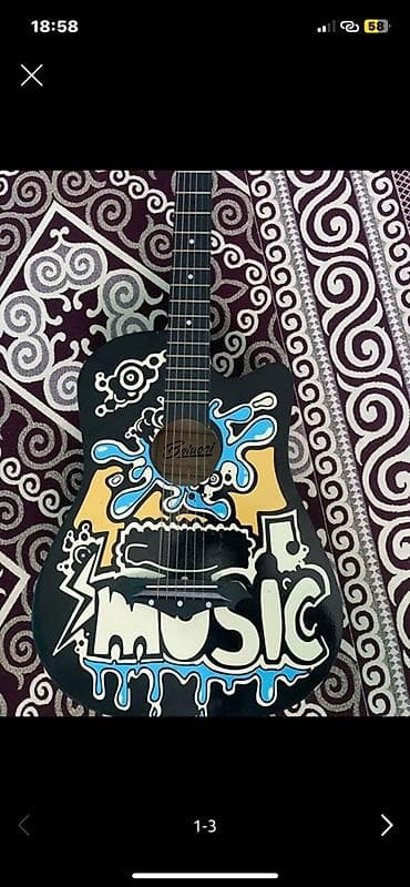 гитлер: Тушуп берем Акустическая гитара Belucci с кастомной росписью - Тип — 1