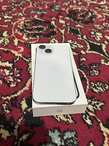 чехлы бу: IPhone 15, Б/у, 128 ГБ, Голубой, Коробка, 83 % — 1
