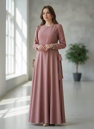 Пальто: Вечернее платье, Длинная модель, С рукавами, M — 1