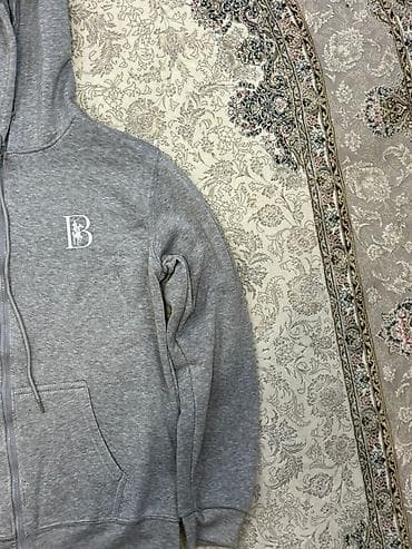 эрл групп: Серая худи на молнии с капюшоном - Классическая модель на молнии по — 2