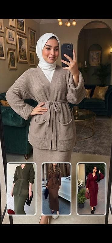 Спортивная одежда: Повседневное платье, Турция, Осень-весна, Длинная модель, Трикотаж, Оверсайз, Стандарт — 5