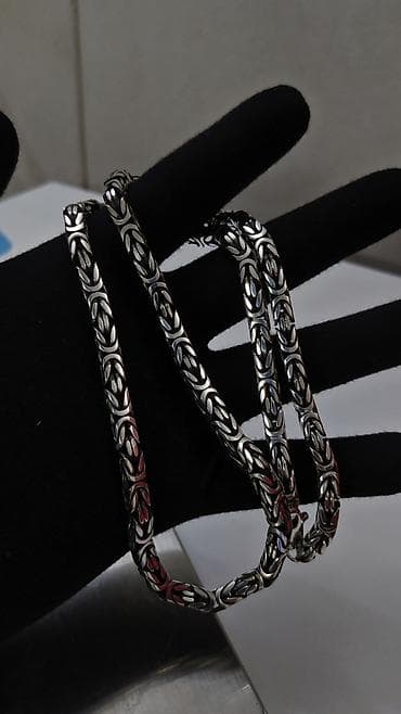 кыргыз алтын цепочка: Серебряная цепь Персидское плетение 60 гр 57 см Ручная работа Серебро — 8