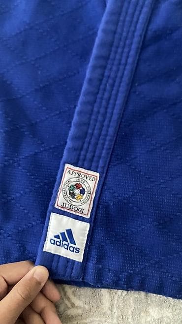 Эркектер кийими: Кимоно для дзюдо adidas (синее), комплект из куртки и брюк. - — 2