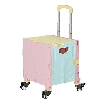 Многофункциональная складная тележка-короб с выдвижной ручкой - — 2