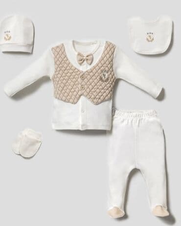 одежда для новорожденных бишкек: Комплект, цвет - Голубой, Новый — 2