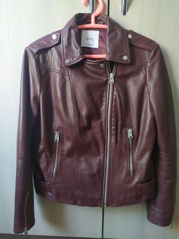 mango: Кожаная куртка, Косуха, Натуральная кожа, L — 2