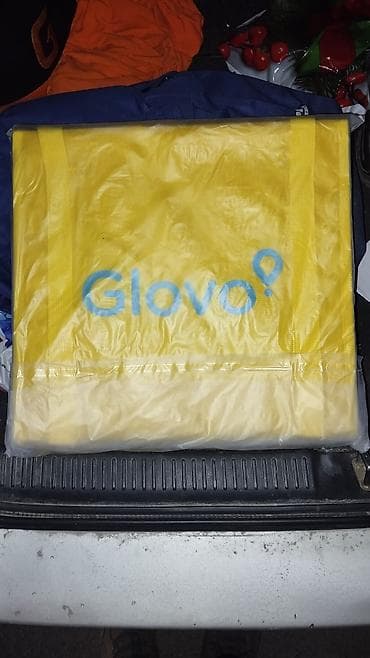 Зер буюмдар: Термосумка/чехол курьерский Glovo - Яркий жёлтый цвет с логотипом — 1