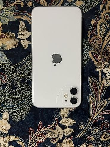 iphone 5c: IPhone 11, Б/у, 128 ГБ, Белый, Чехол, 81 % — 1