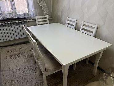 Кухонный стол и стул, цвет - Белый — 2