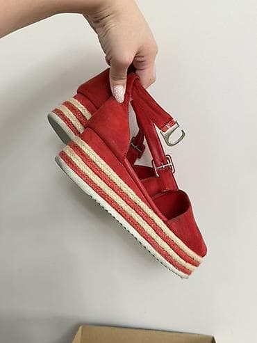 38: Босоножки, 38, Steve Madden, Б/у, цвет - Красный — 2
