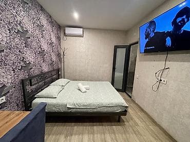 bishkek flat: 1 комната, Душевая кабина, Постельное белье, Кондиционер — 2