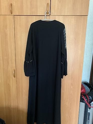 золотой ворон: Вечернее платье, Длинная модель, С рукавами, С пайетками, L, XL — 1