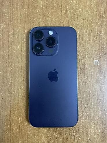IPhone 14 Pro, Б/у, 128 ГБ, Deep Purple, Чехол, 100 %