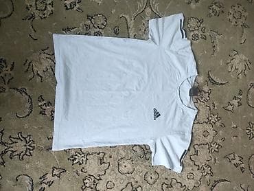 Мужская футболка, XL, Adidas, Новый, цвет - Белый, Бесплатная доставка