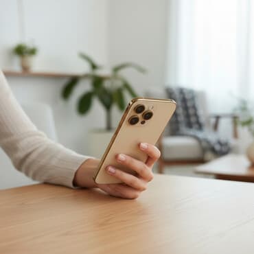 IPhone 16 Pro Max, Б/у, 256 ГБ, Золотой, Зарядное устройство, Защитное стекло, Кабель, 93 %