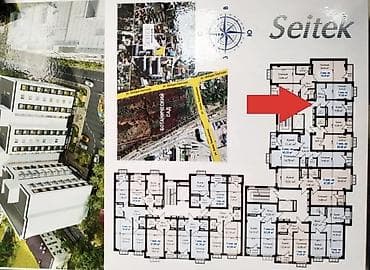 аламединский рынок квартира: 2 комнаты, 38 м², Элитка, 5 этаж, Готовая ПСО (под самоотделку) — 5